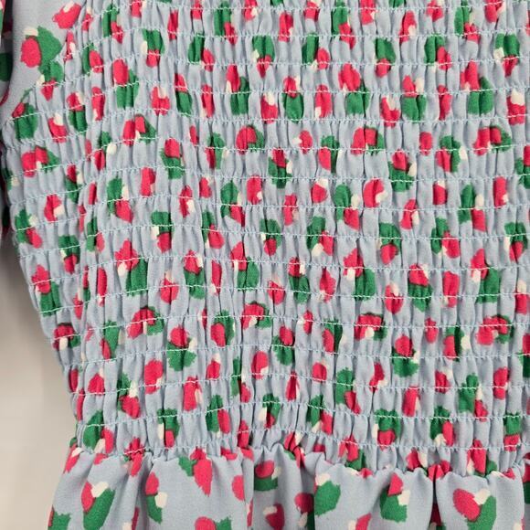 Michelle McDowell Women's Abstract Dots Cheetah Smocked Off Shoulder Dress Large - Picture 7 of 10